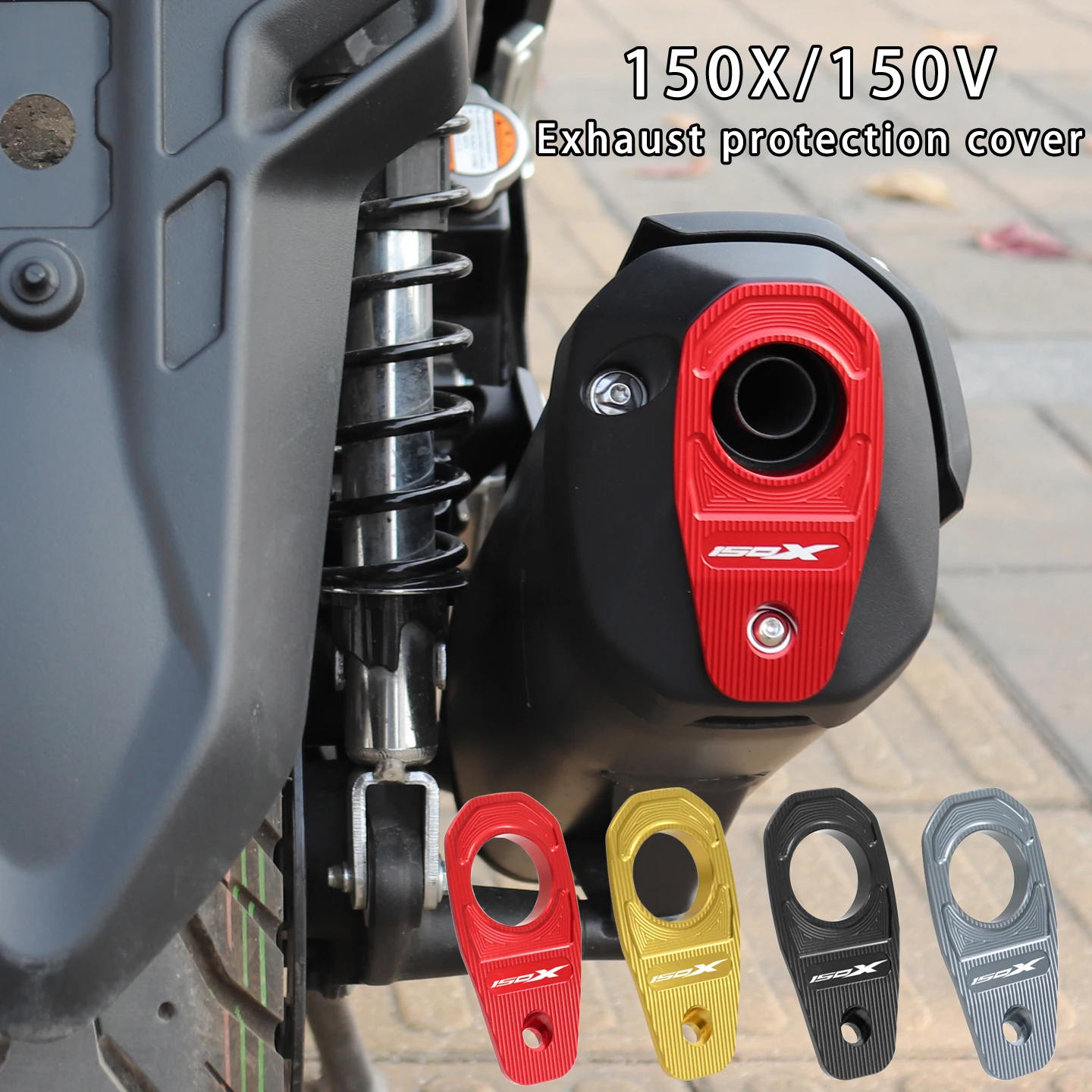 Motorcycle for Zontes 150X 150V 150 X V 175X 175V Modified Exhaust Pipe Protective Decorative Exhaust Pipe Tip Cover Accessories