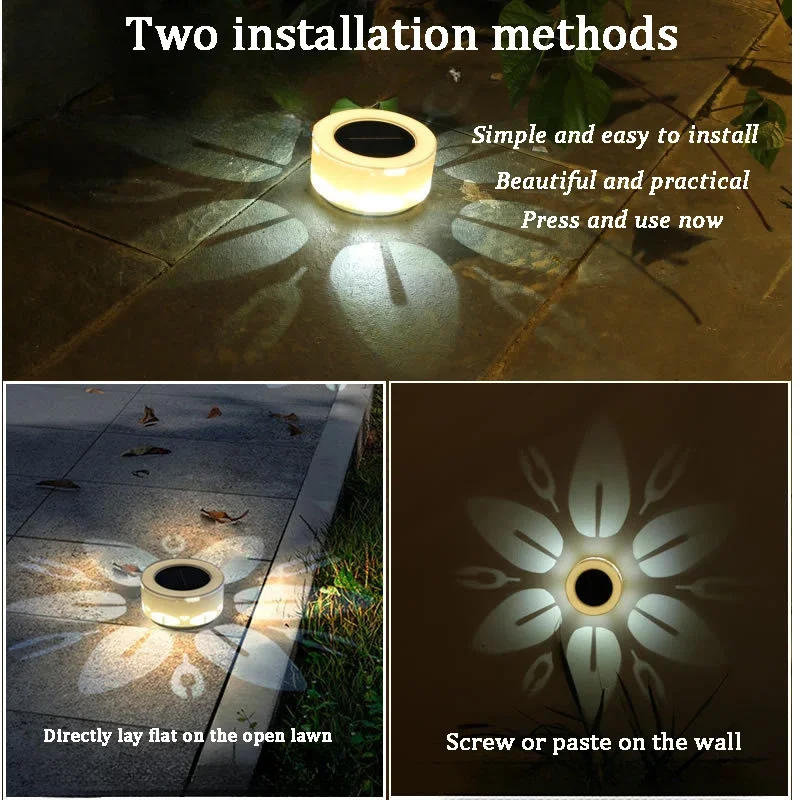 Sun Outdoor Waterproof Villa Homestay Garden Lawn Desktop Wall Decoration Landscape Light Solar Pattern Light Shadow Wall Light