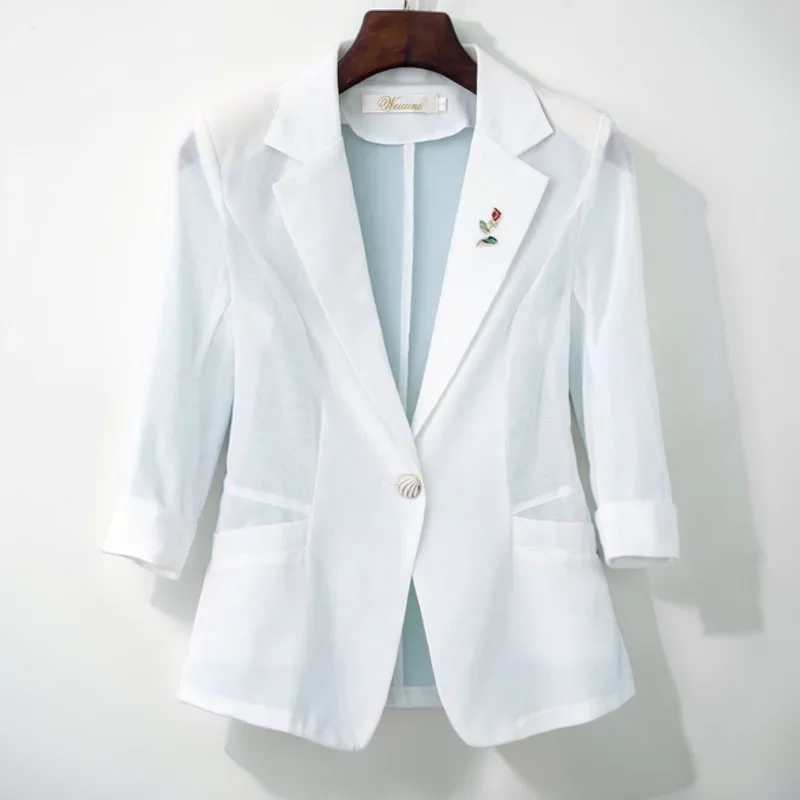 

Blazers Womans New In Coats Pinstripe Regency Theater Sophisticated Ladylike Decorated Lapel Refined Lined Ventilated Masterful