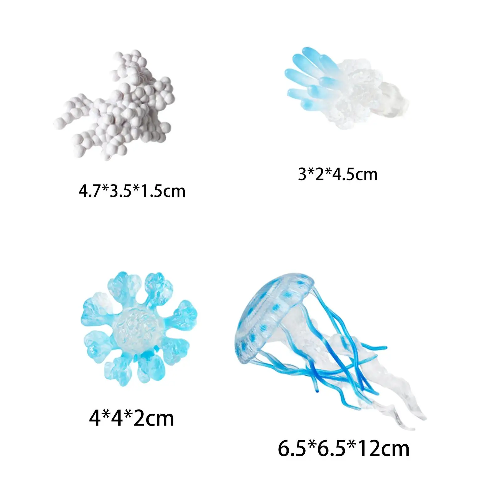 해파리 성장 주기, 3-6 세 교육 보조, 생물학 모델, 케이크 토퍼, 몬테소리 장난감, 동물 성장 주기 피규어