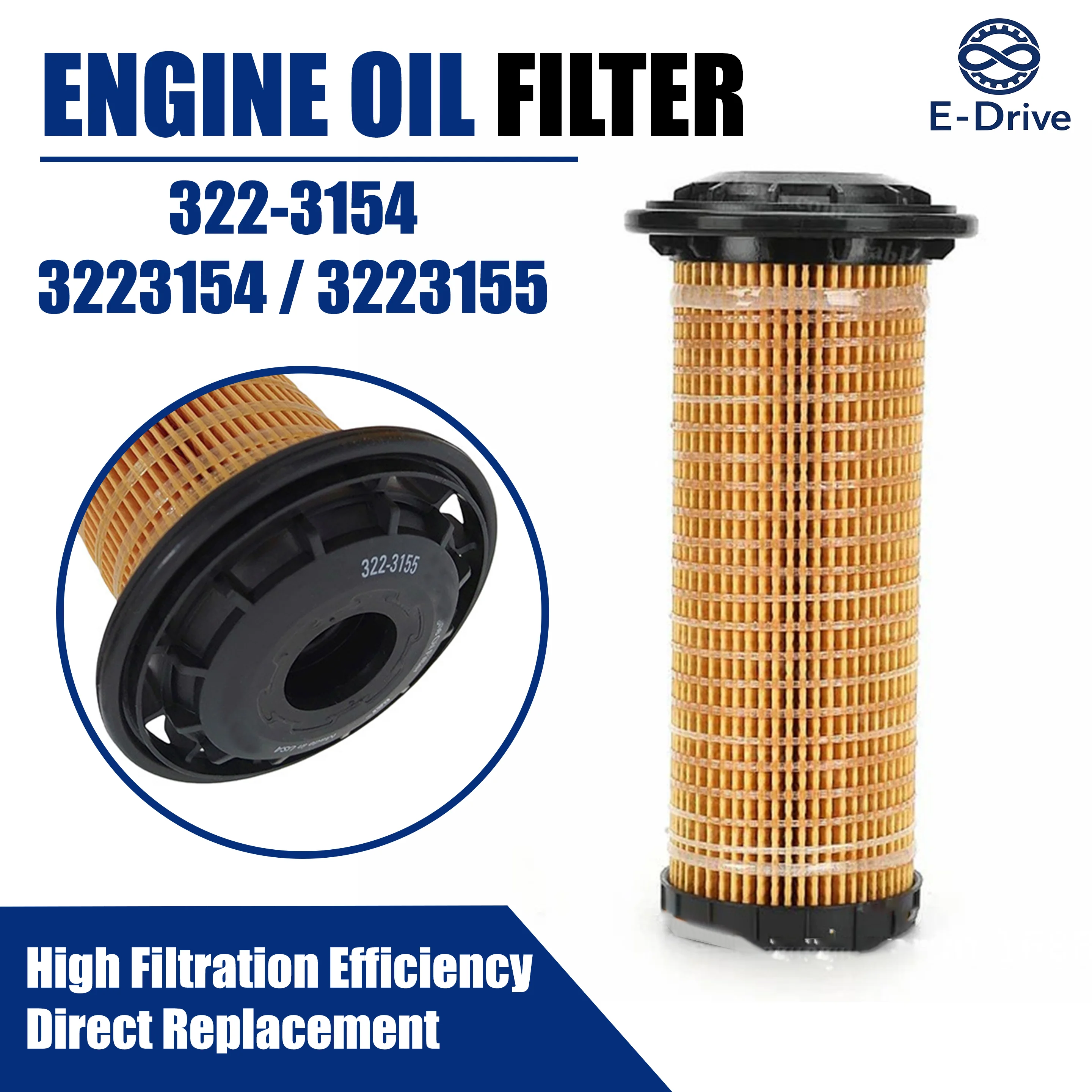 322-3154 3223154 3223155 Engine Oil Filter for Caterpillar CAT 320D2 336D2 329D2 313D2 324E E323DL