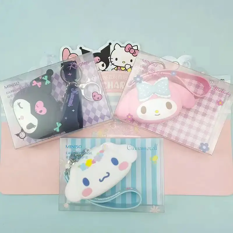 

MINISO Sanrio силиконовая защитная сумка для наушников сумка для монет Kulomi Melody кулон украшение