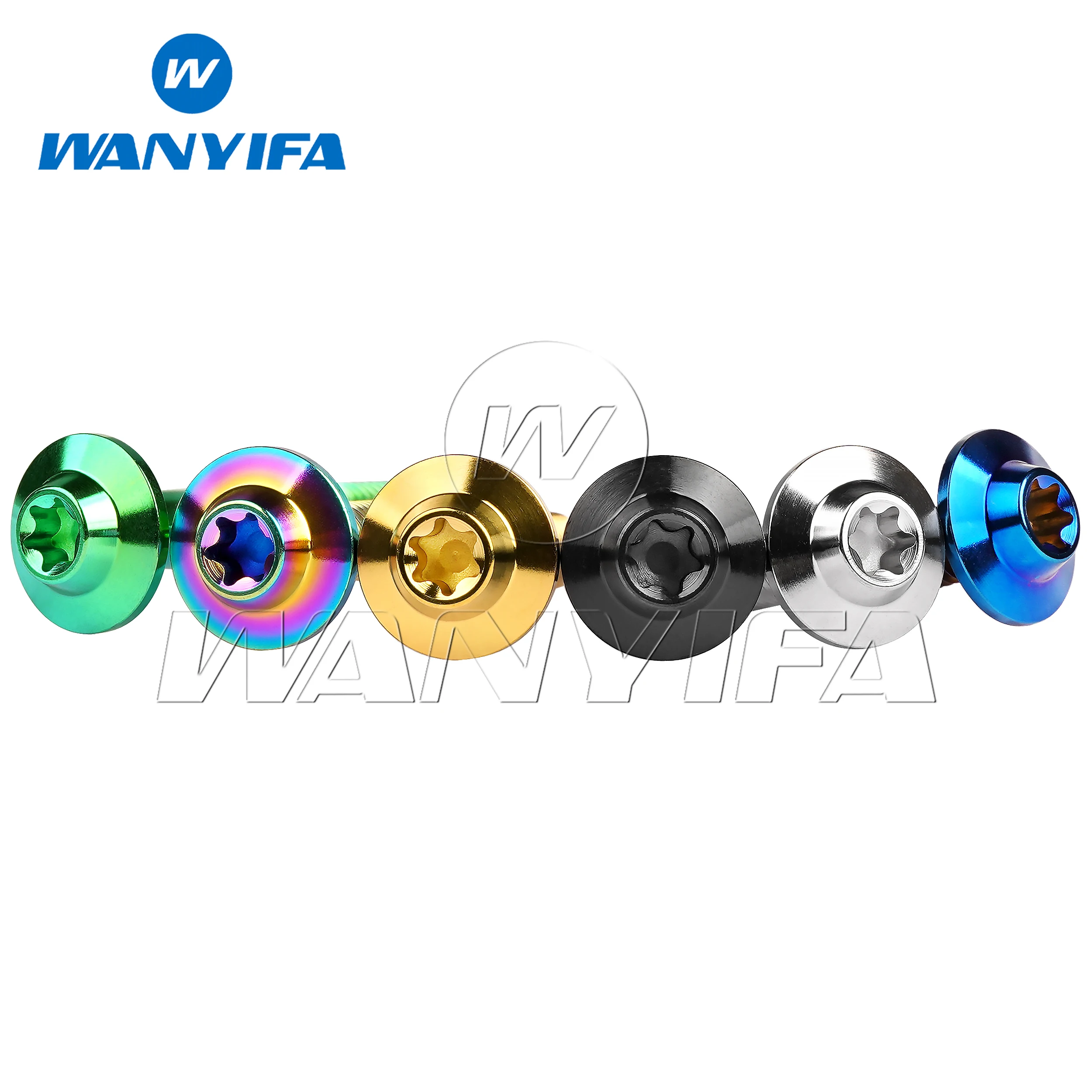 Wanyifa Titanium Bolt M5 M6X10 /12/15/20/25/30/35Mm Butterfly Head Without Marking for Motorcycle Disc Brake Screw