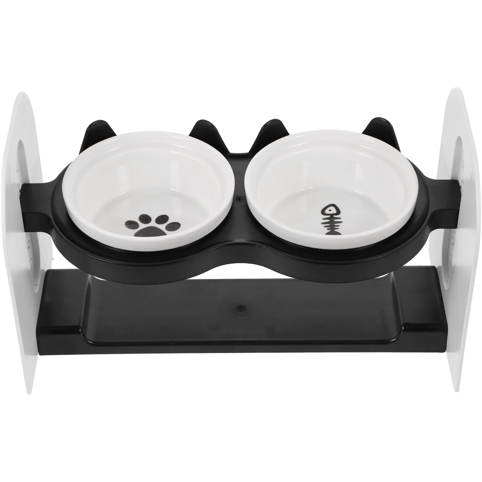 

1Set Ceramic Pet Bowl Bite Resistant Non Slip Cat Food and Water Feeder Elevated for Cats Dogs Rabbits Reusable Floor Feeding