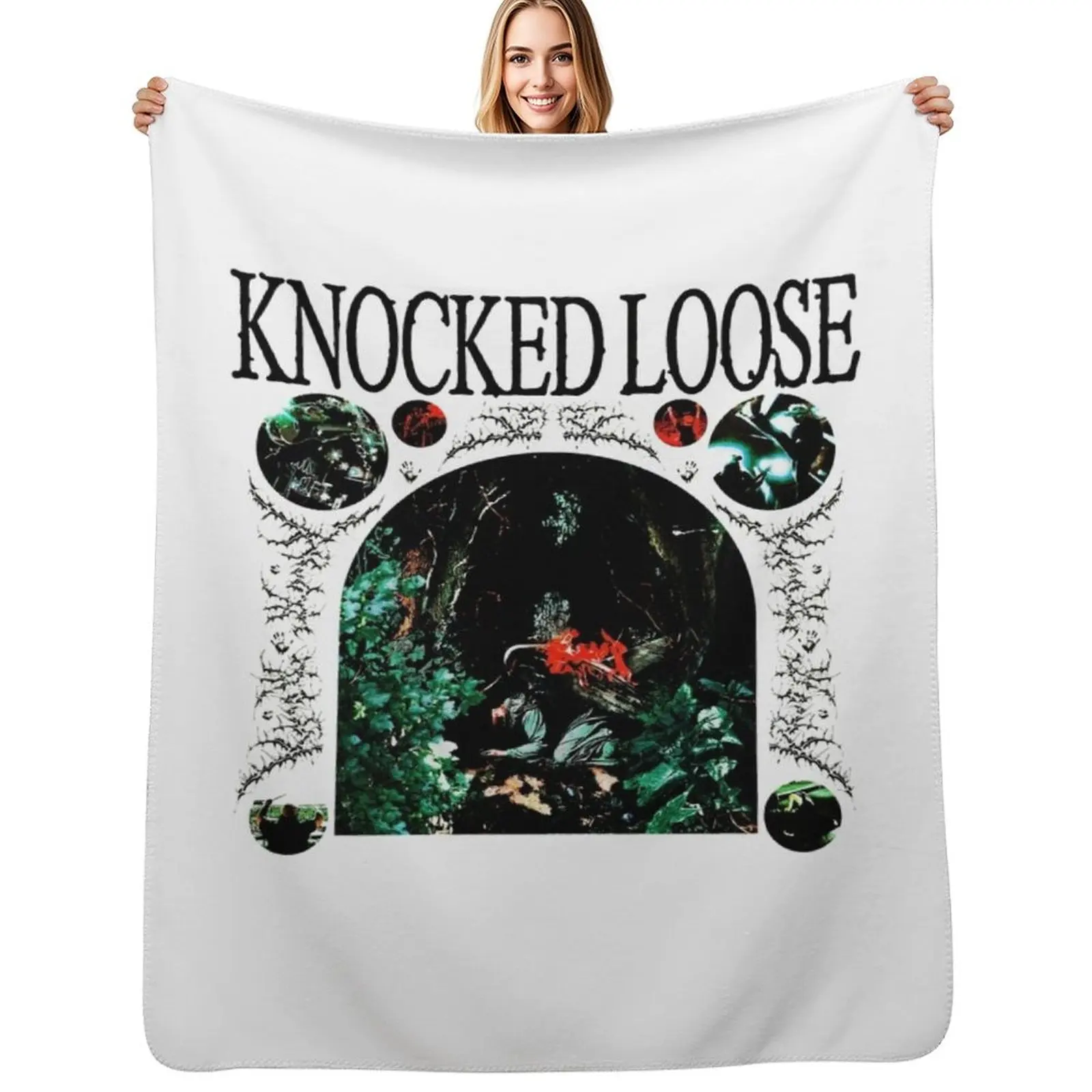 Knocked Loose Art Throw Blanket Luxury Designer Flannels Bed Vintage Giant Sofa Luxury Blankets