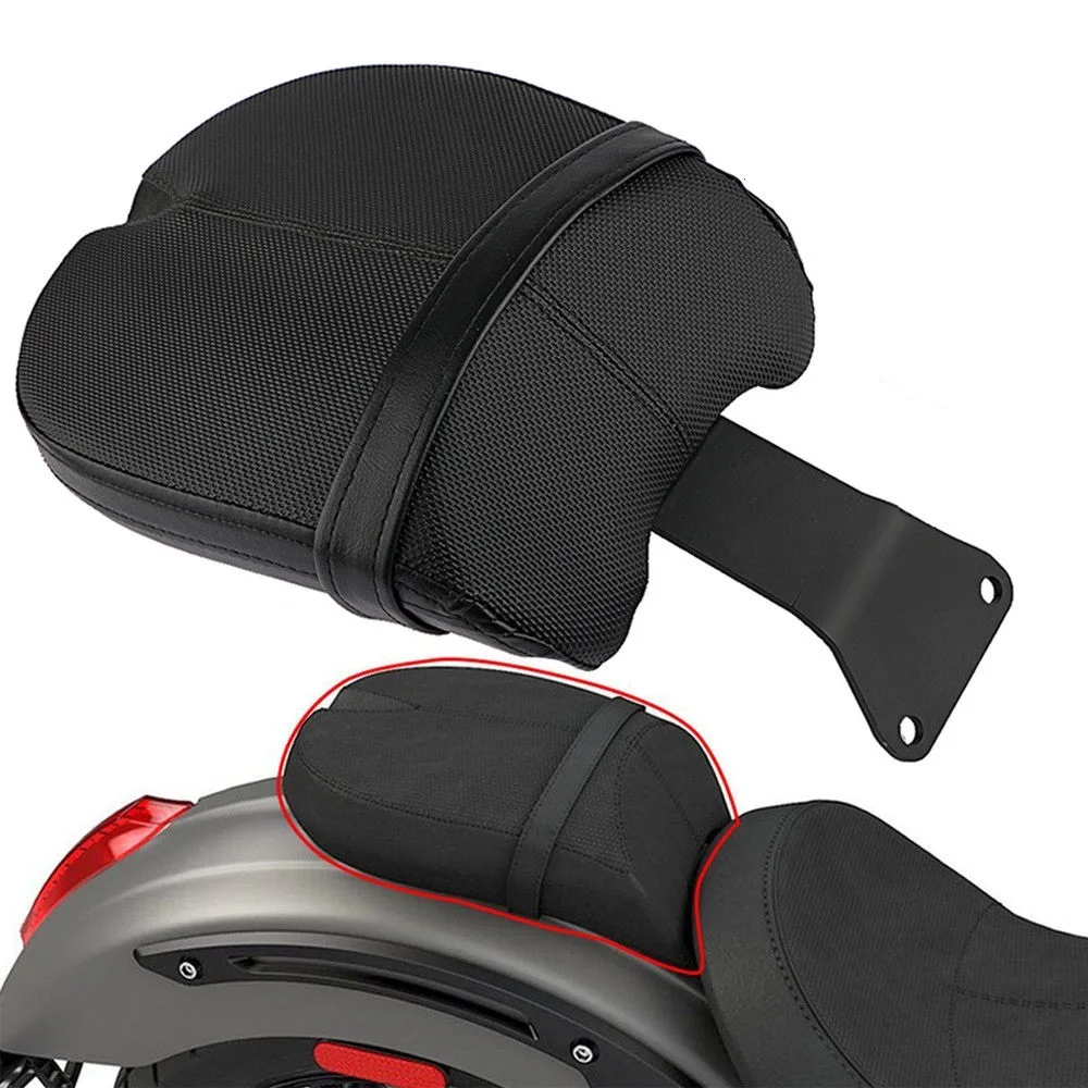 

Мотоциклетная черная сетка из искусственной кожи на заднее сиденье пассажирского сиденья, подушка, кронштейн для моделей Victory Octane 2017,