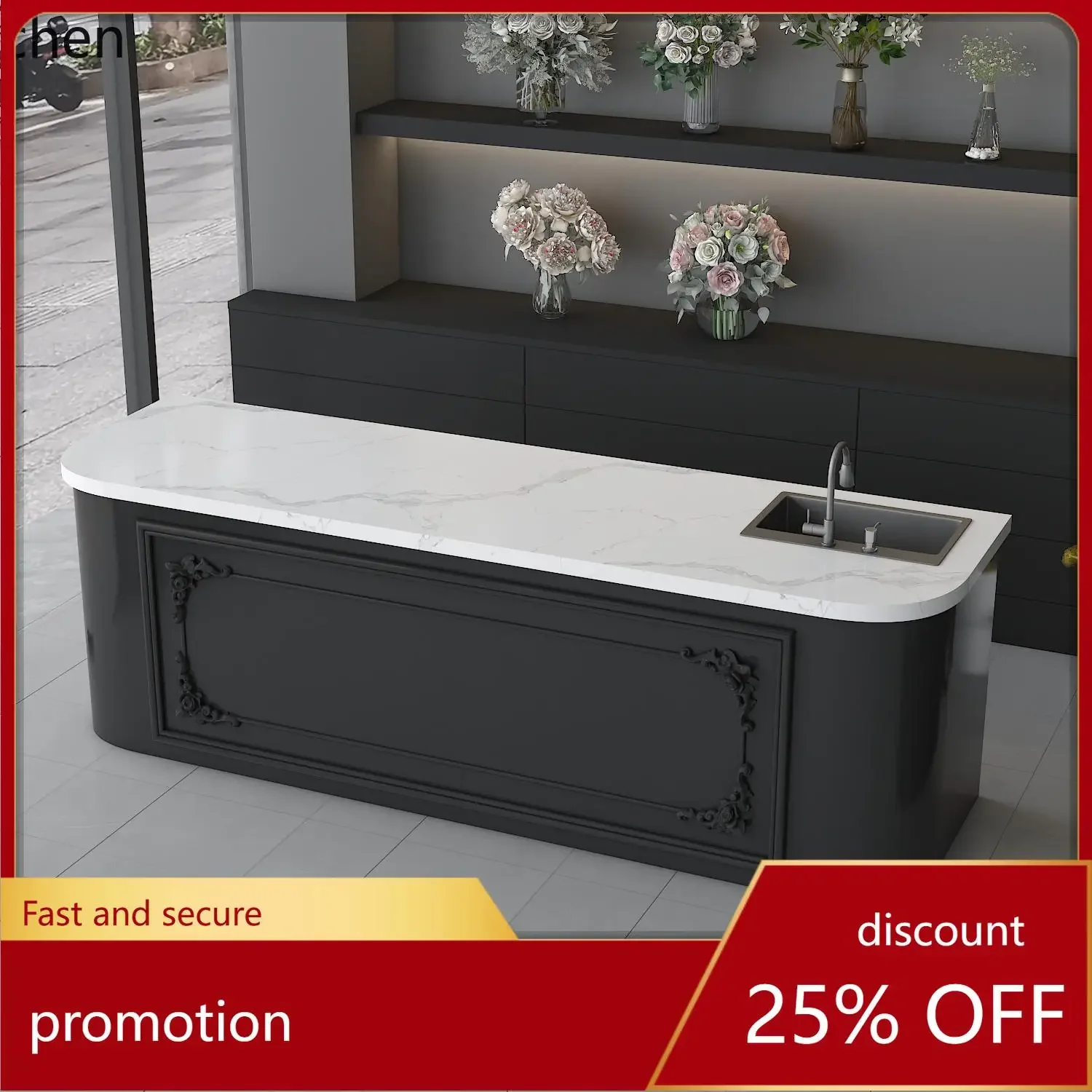 H1  console package checkout page checkout page beauty salon reception water bar