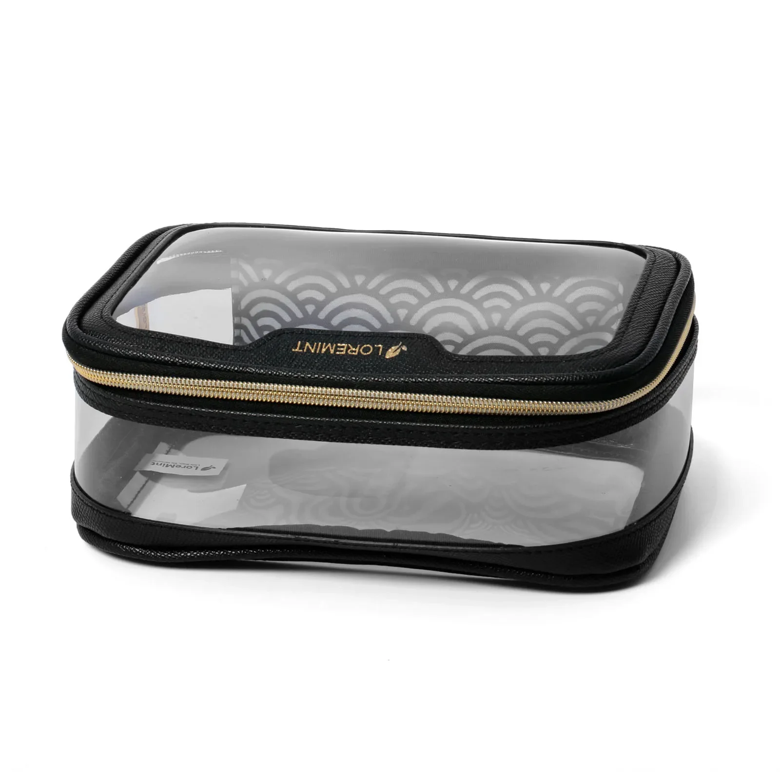3Pcs Cow Print Travel Wash Bag Set Clear Cosmetic Organizer Makeup Brush Pouches