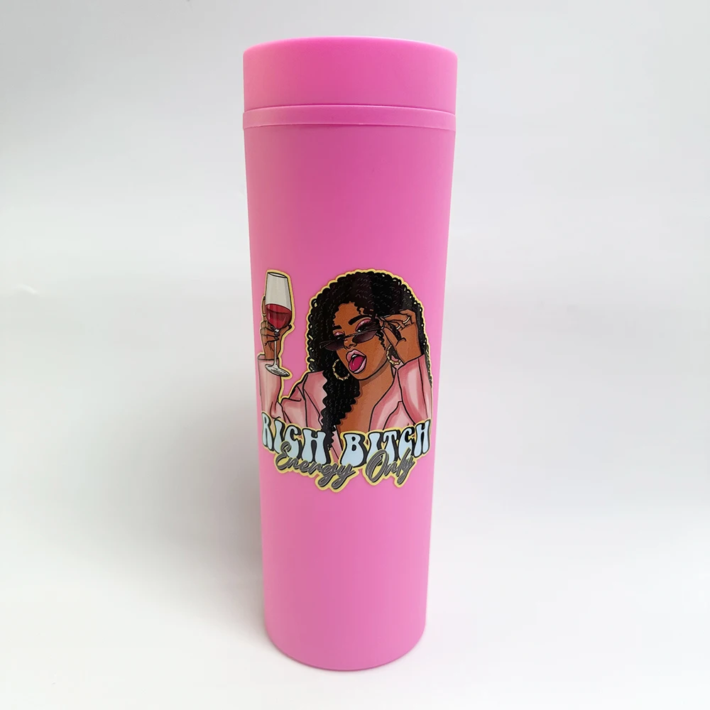 Cool Afro Girl Woman Lady Decals UV DTF Transfers Stickers For Libbey Cold Cups Mugs Tumbler Waterproof