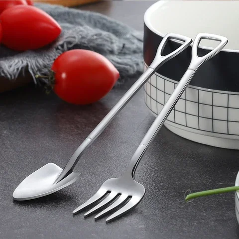 Shovel spoon Fork, coffee spoon, dessert spoon, dessert, ice cream, fruit fork, 9 pieces