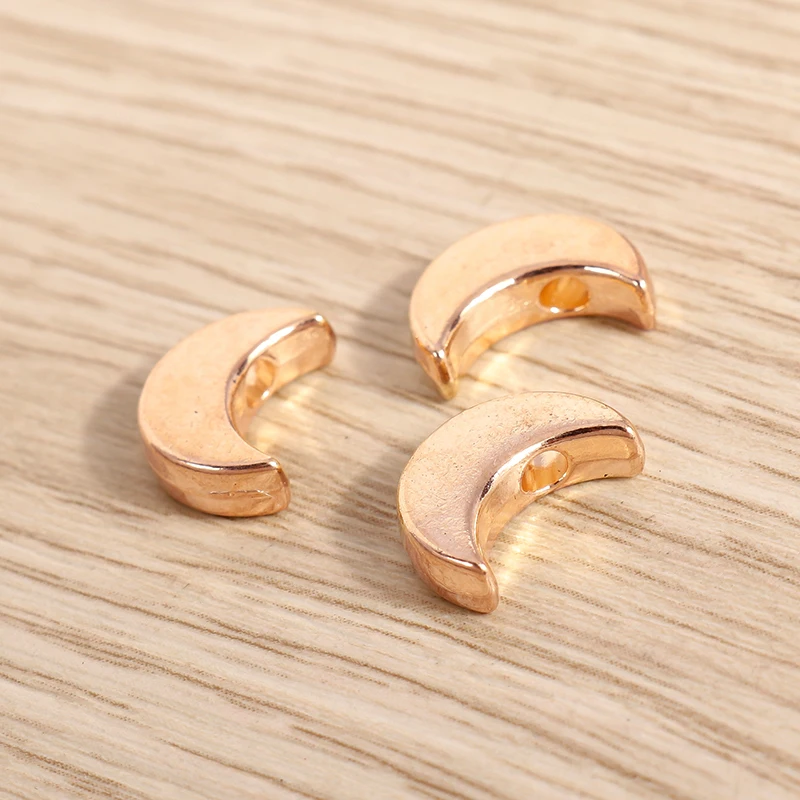 Tusember 20 Stück 11*8mm Niedliche Mini-Mond-Charms-Perlen für Armbänder, Halsketten, Ohrringe, handgefertigte Anhänger, DIY-Zubehör – Detail 3