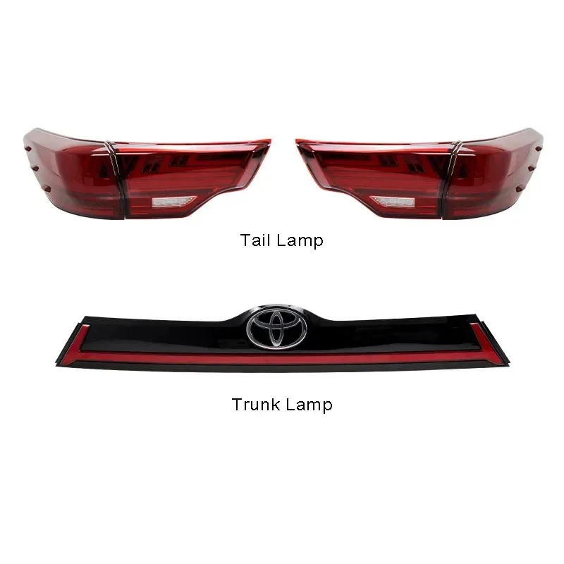 Top Quality Led Taillights For  Highlander 2016-2020 With Dynamic Start-Up Animation Car Led Back Tail Lamp Assembly