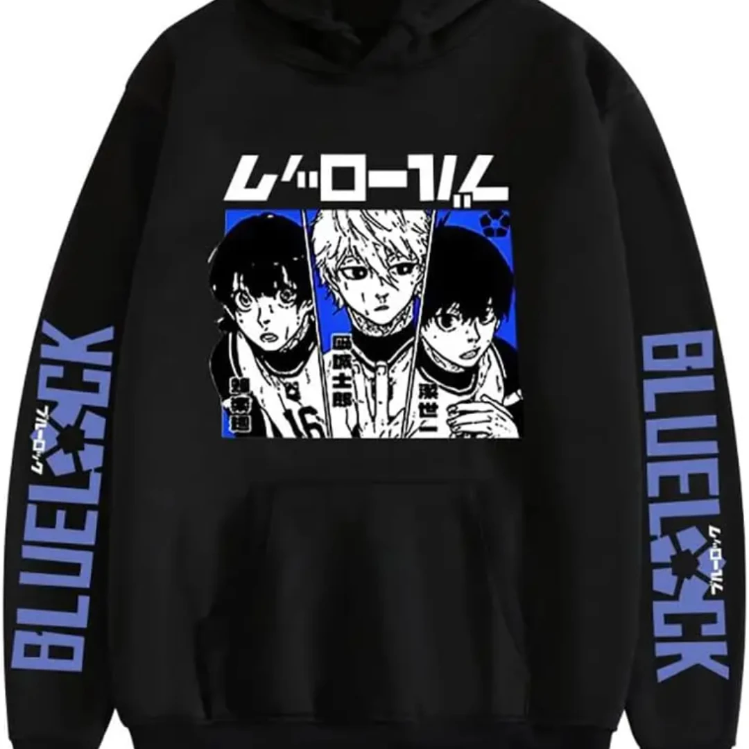 

Толстовка с синим замком в стиле аниме, толстовка с капюшоном для косплея Merch Bachira, унисекс, с длинным рукавом