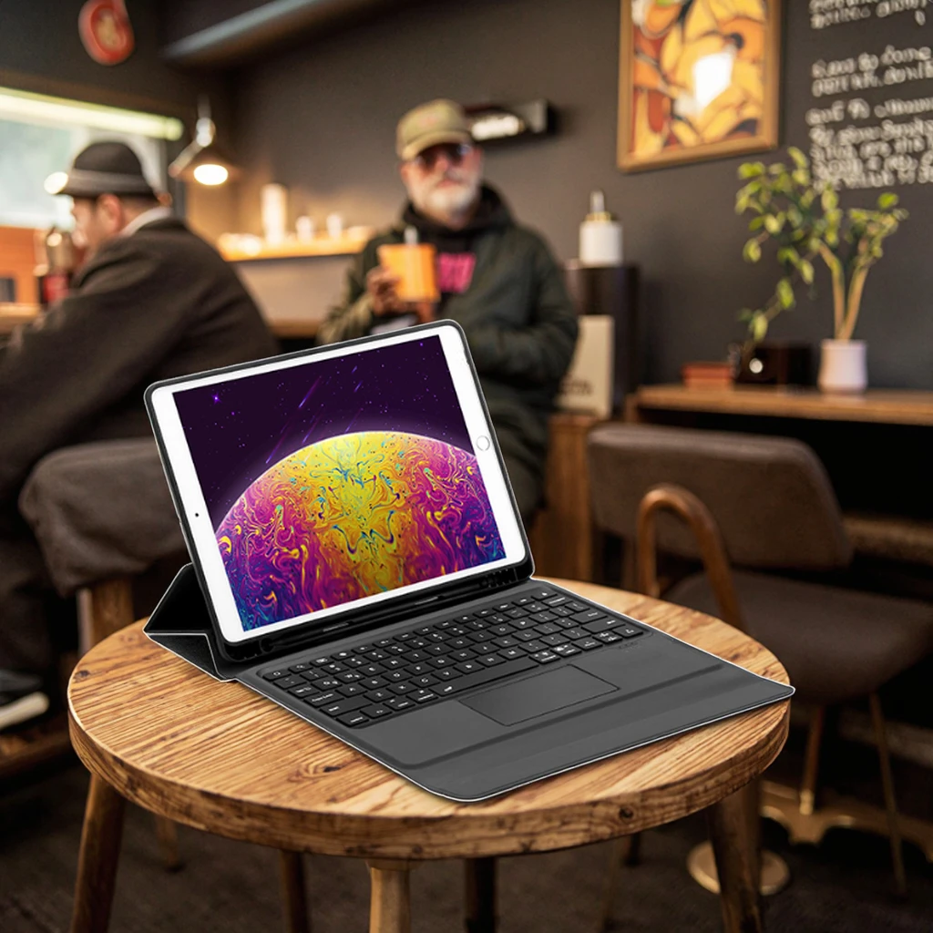 

Новая беспроводная USB-клавиатура с разрешением 10,2 дюйма и 10,5 дюймов для iPad 7/8/9 поколений и Air 3, назначенные для пользователей iPad, включая чехол для планшета