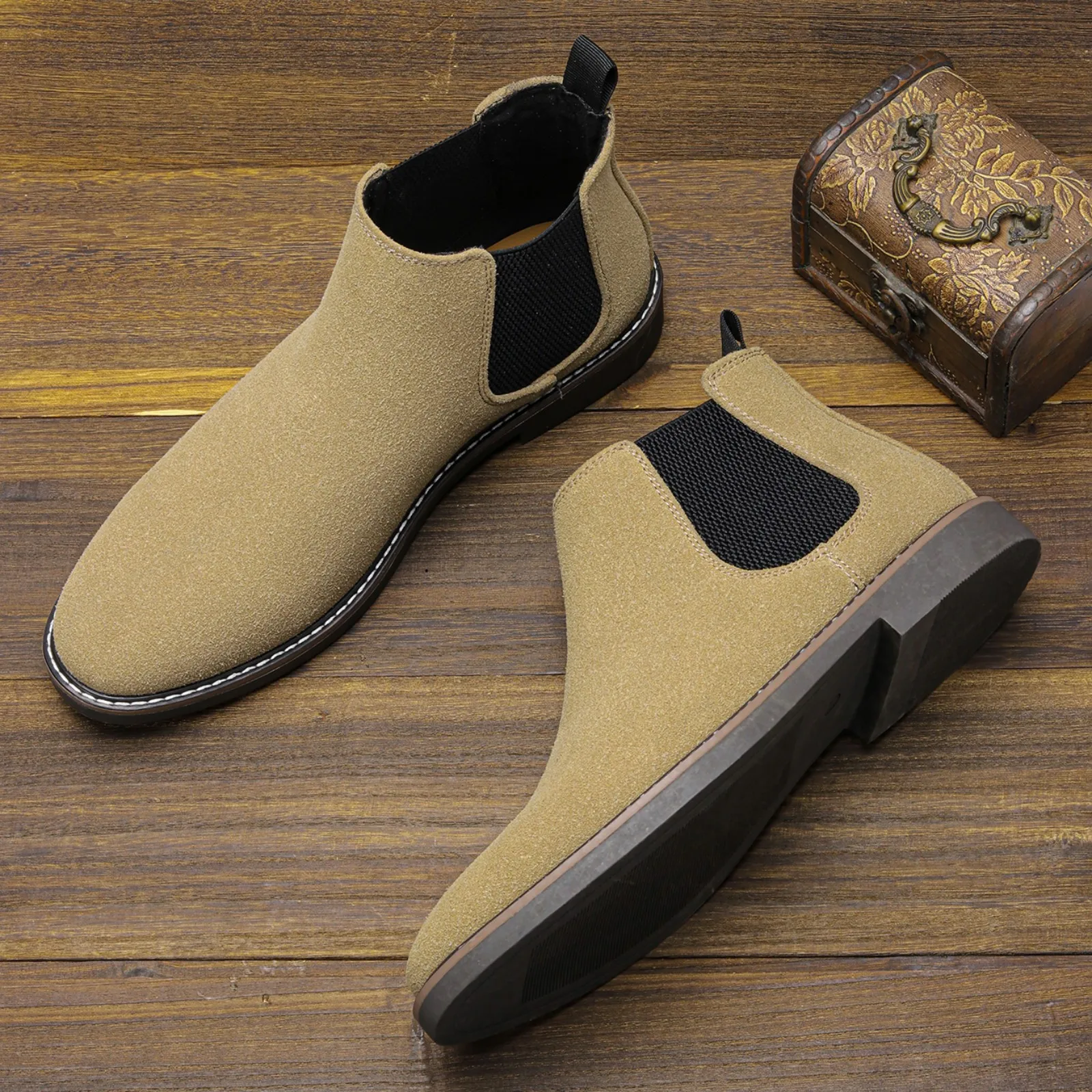 

Chelsea Boots Men 2025 Brand Comfortable Fashion Leather Boots