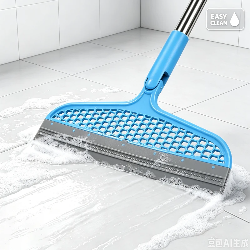 Silicone Floor Squeegee Broom Multi-Purpose Magic Wiper For Bathroom Kitchen Tile Floor Pet Hair and Water Cleaning