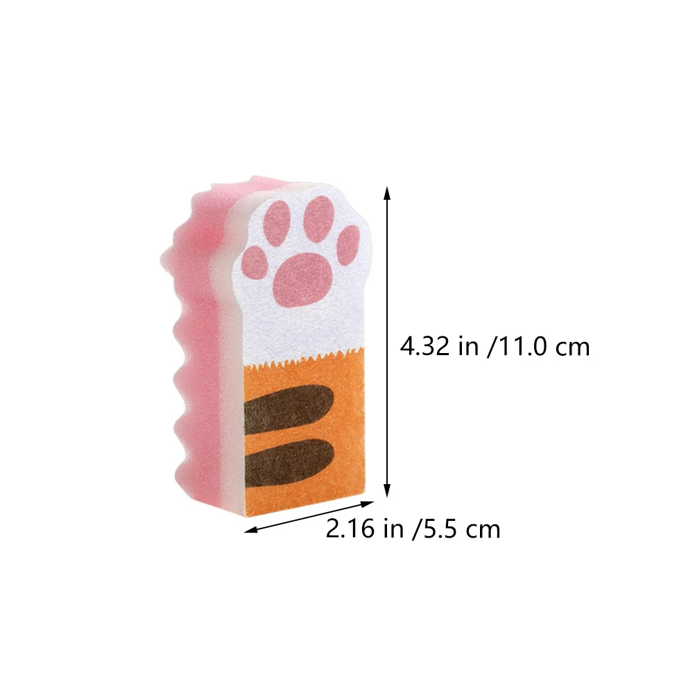 

3pcs Cat Claw Thickened Cleaning Cloth Kitchen Cleaning Supplies Non Stick Sponge Scrubber Bowl Washing Tool Creative Kitchen