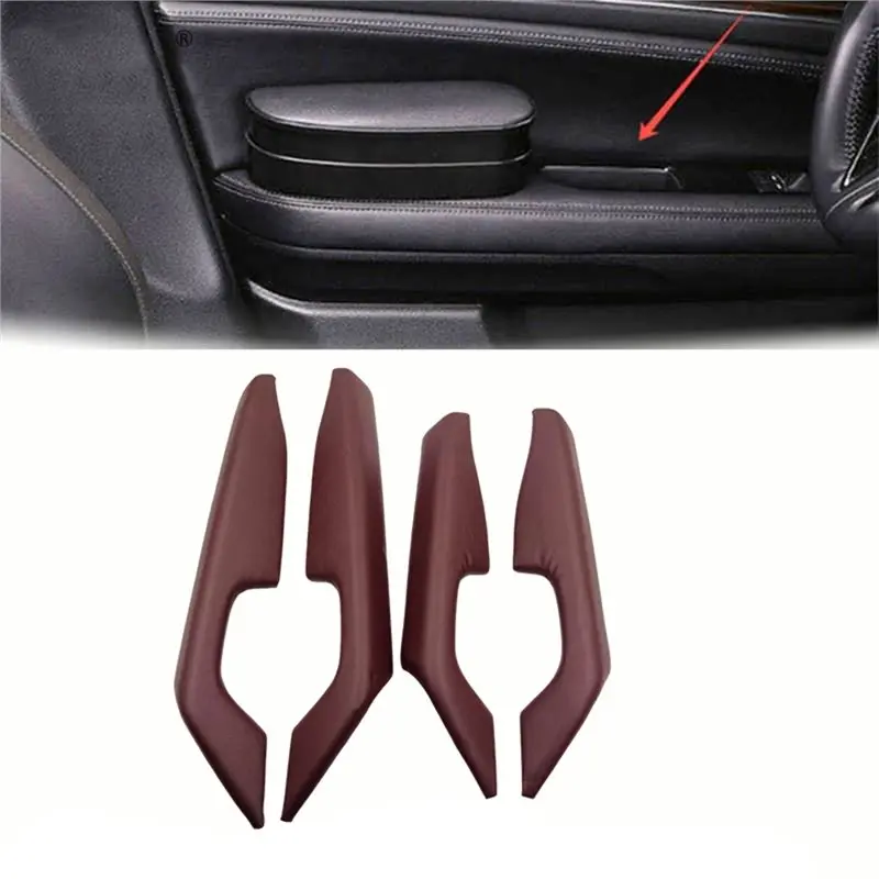4Pcs/Set PU Leather Front Rear Door Armrest Cover For Toyota-AS55