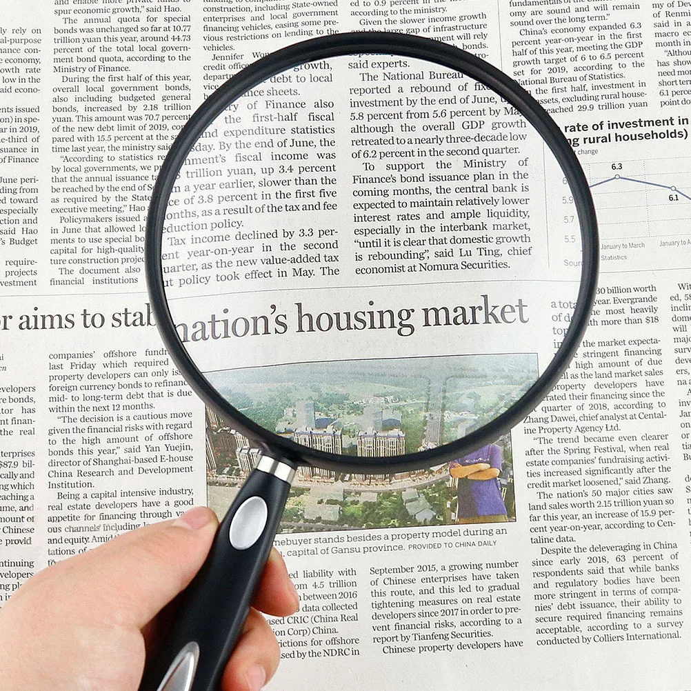 

Portable Handheld Magnifier Elderly Reading Tool Reliable Material Practical Comfortable Hold Lightweight Gift