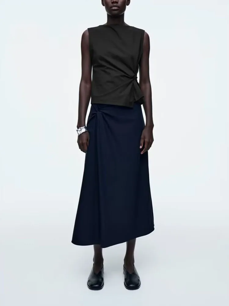 

Лето 202, женский облегающий жилет-лодочка Ne с текстурой, уникальный дизайн, повседневная одежда, круглый, традиционный китайский слей...