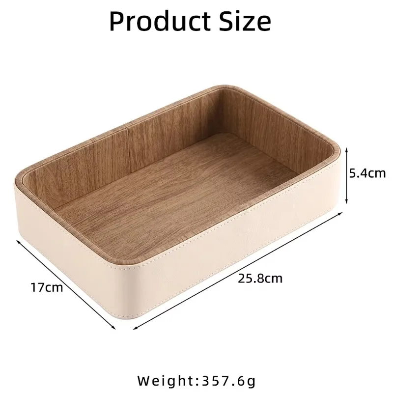 XMSJ Custom Foldable PU Leather Multi-functional Storage Organizer Valet Tray For Watches Jewelry Tools-Bathroom Living Room