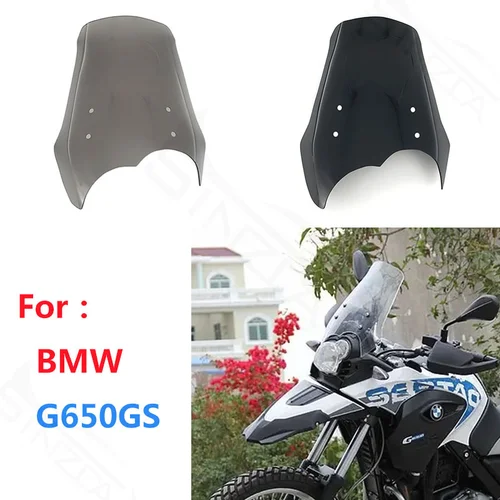 Parabrisas para BMW G 650 GS G650 GS G650GS Deflectores de viento de parabrisas Clase frontal Negro
