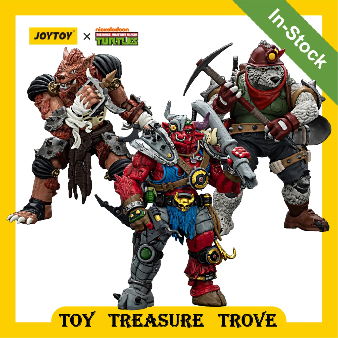 

[In stock] JOYTOY 1/18 Action Figure TMNT Dirtbag Groundchuck Rahzar 3PCS Model Toy