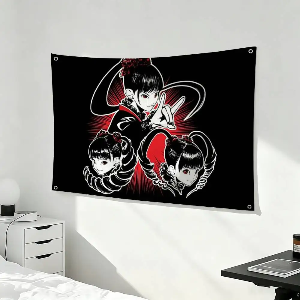 B-Babymetal Metal Forth  Flag Suitable For Party Club Outdoor Interior Wall Decoration Banner Fans Gift
