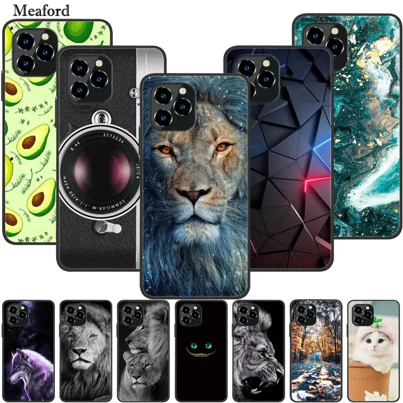 For Oukitel C21 Pro Case Luxury Silicone TPU Soft Cover Phone Case For C 21 Pro Funda Shockproof Protector Cartoon Capa Coque