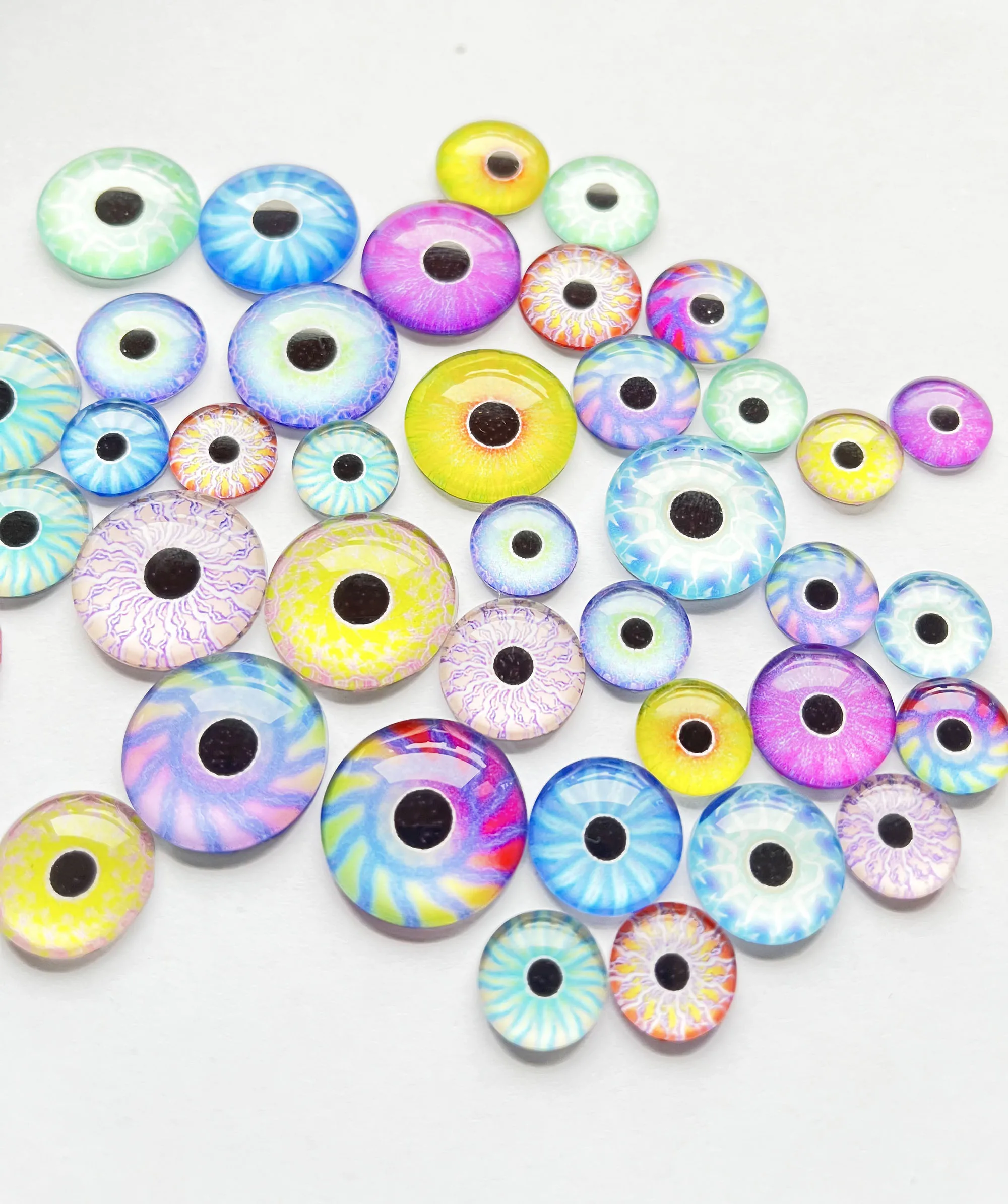 10pair 8mm 10mm  12mm-14mm-15mm-16mm-18mm-20mm-25mm new animal  round toy  eyes flat back glass beads