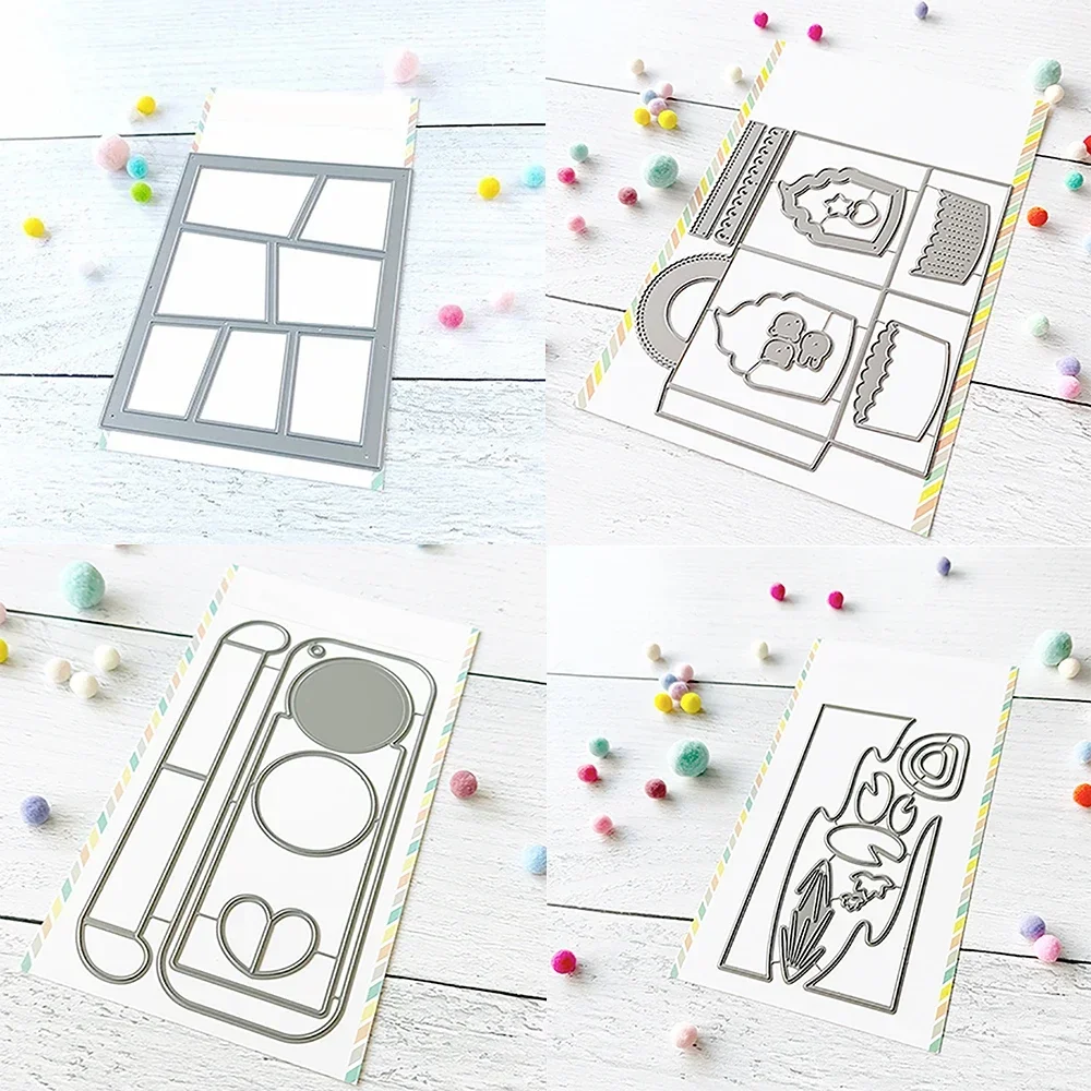 

Comic Cover Wonky Pond Scene Sweetie Bag Cutting Dies Simple Bookmarks Cuts Die for DIY Scrapbooking Album Card Craft Decoration