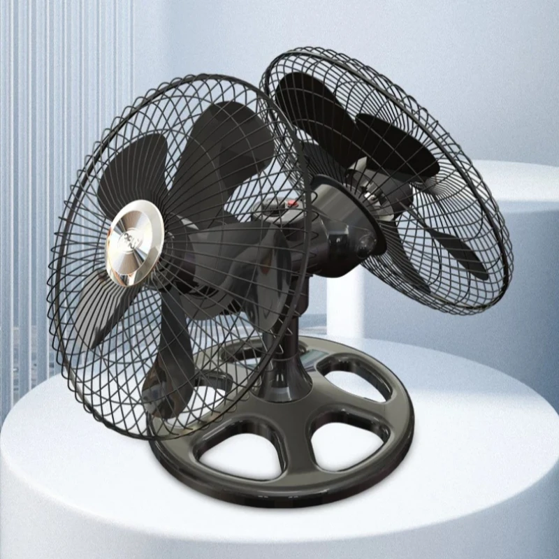 Commercial 360° Rotating Dual Head Floor Fan High Power 18 Inch Double Side Oscillating Industrial Cooling Fan  desk fan