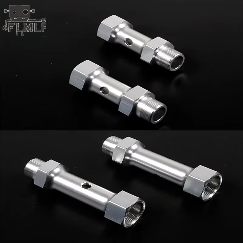 Metal Front or Rear Double Axle Adapter 2PC for 1/5 HPI Rofun KM Rovan Baja Losi 5ive T FID DTT QL Truck TIRE Parts