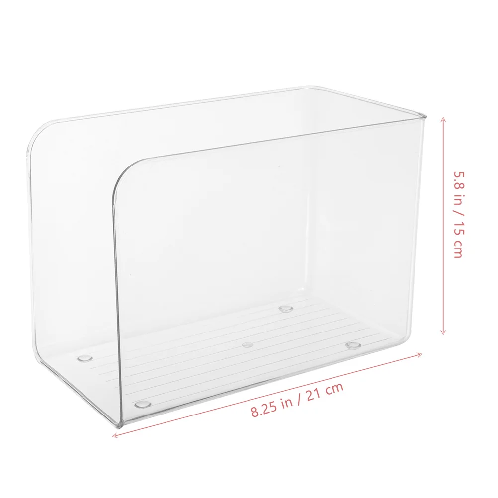 2Pcs Clear Bookend Acrylic File Organizer Magazine Files Storage Rack for Home Office Magazine Files Acrylic File Organizer