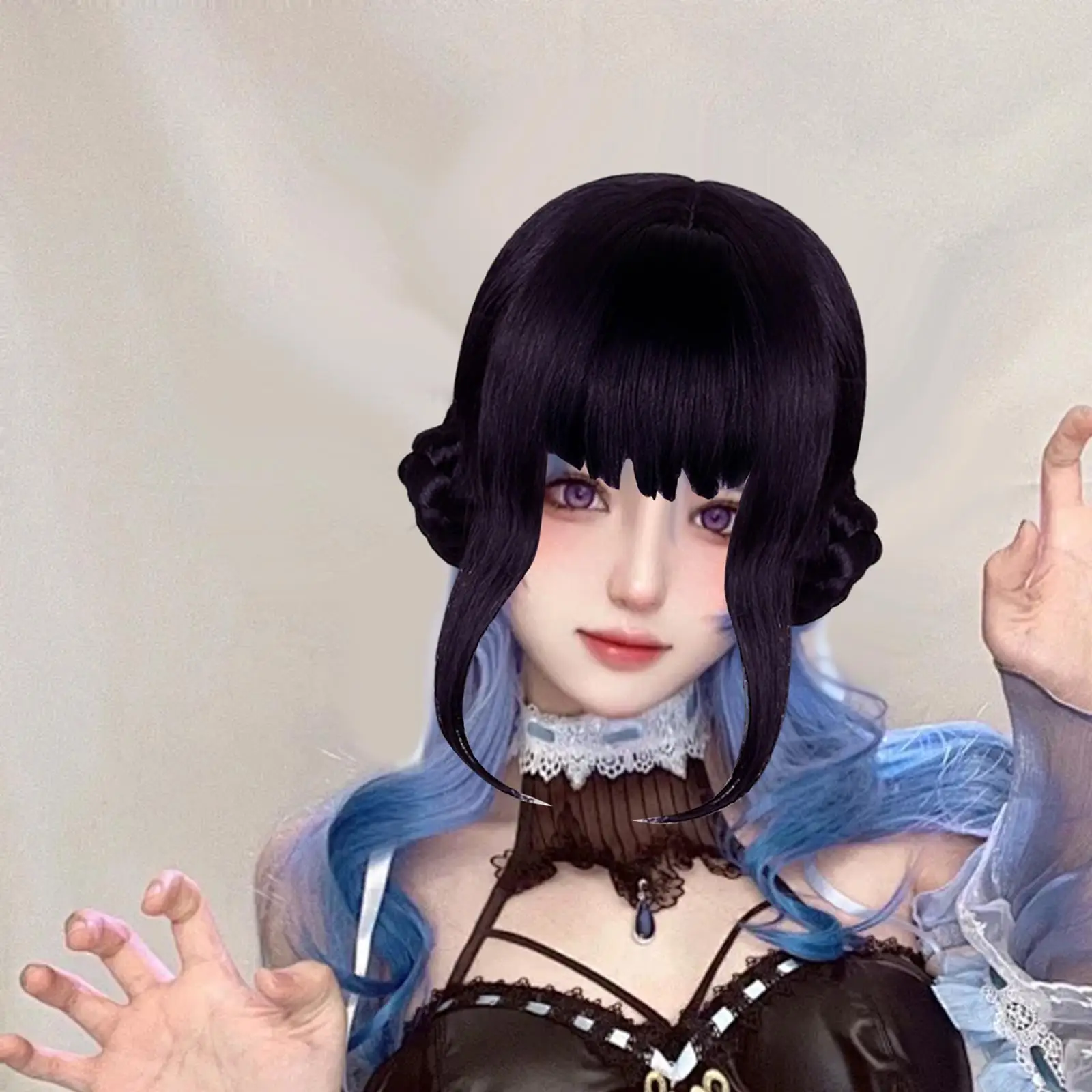 

Anime Cosplay Fashion with Double Buns for Game Role Playing Party Favors