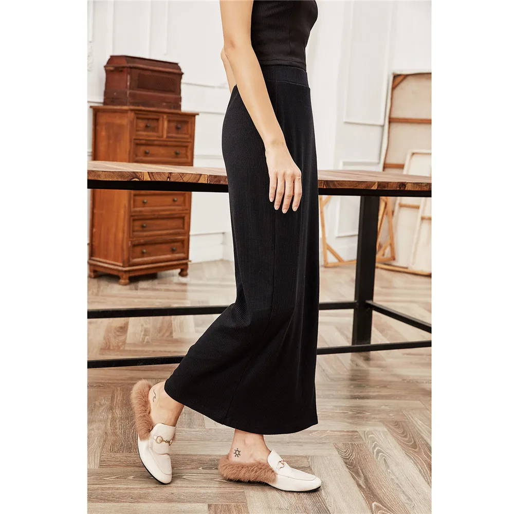 Spring Autumn 2022 New Korean Long Back Slit Skirt Pencil Skirts All-match High Waist Slimming Black Skirt Women Straight Skirts