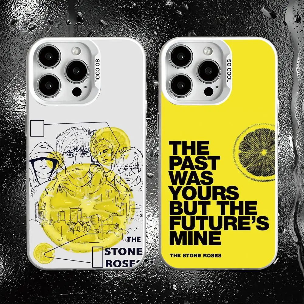 

Band The Stone Roses Phone Case For iPhone 17,16,15,14,13,12,11 Plus,Pro Max,XS,Colorful Silver Phone case Funda Cover