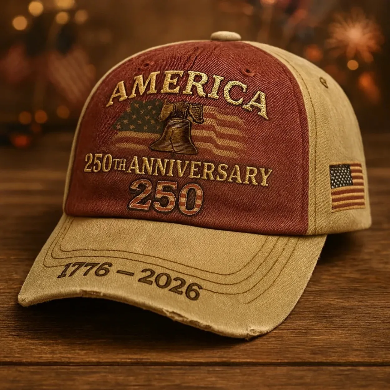 250th Anniversary Patriotic Baseball Caps, Retro Embroidered Adjustable Hats, Independence Day Gifts for History Enthusiasts