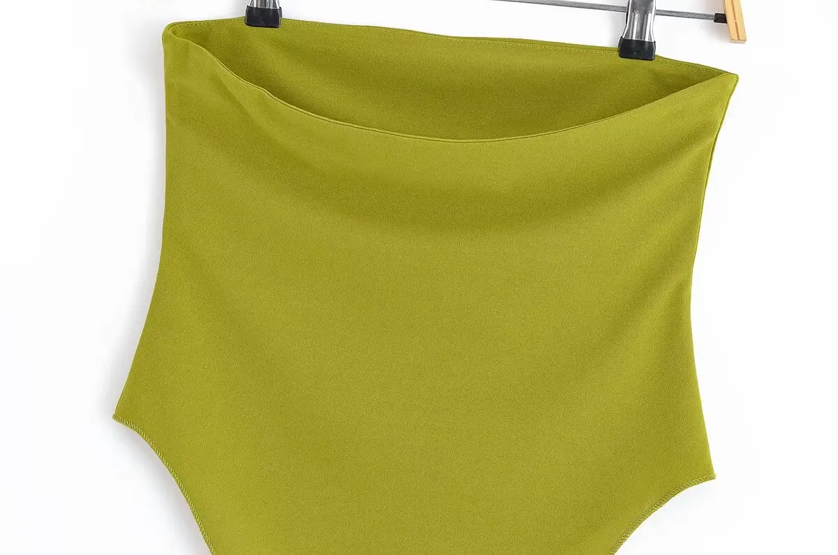 BSK&TRAF2025 Summer New Products Women's Clothing Solid Color Temperament Slim Elastic Wrap Chest Jumpsuit 5584/185 image 5