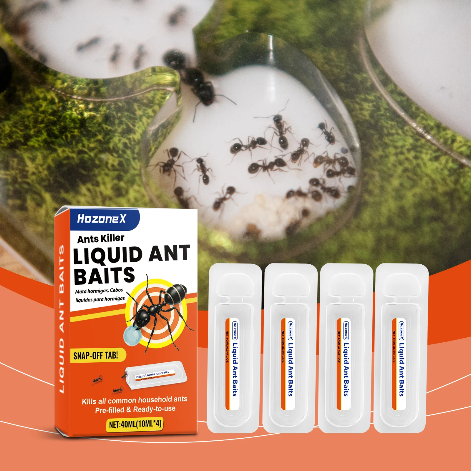 

40ml Strong Ant Bait Liquid Useful Termites Ants Drug Medicine Effects Destroy Kill Nest Ant Safety Accessories for Wall Corner