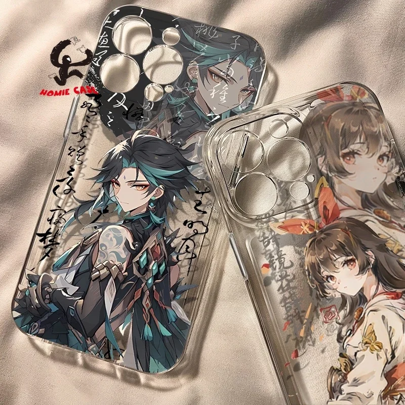 Phonecase de jeu Genshin Impact personnalisée, style anime, iPhone X, XS, iPhone 11, 12, 16, 16 Pro, iPhone Poly