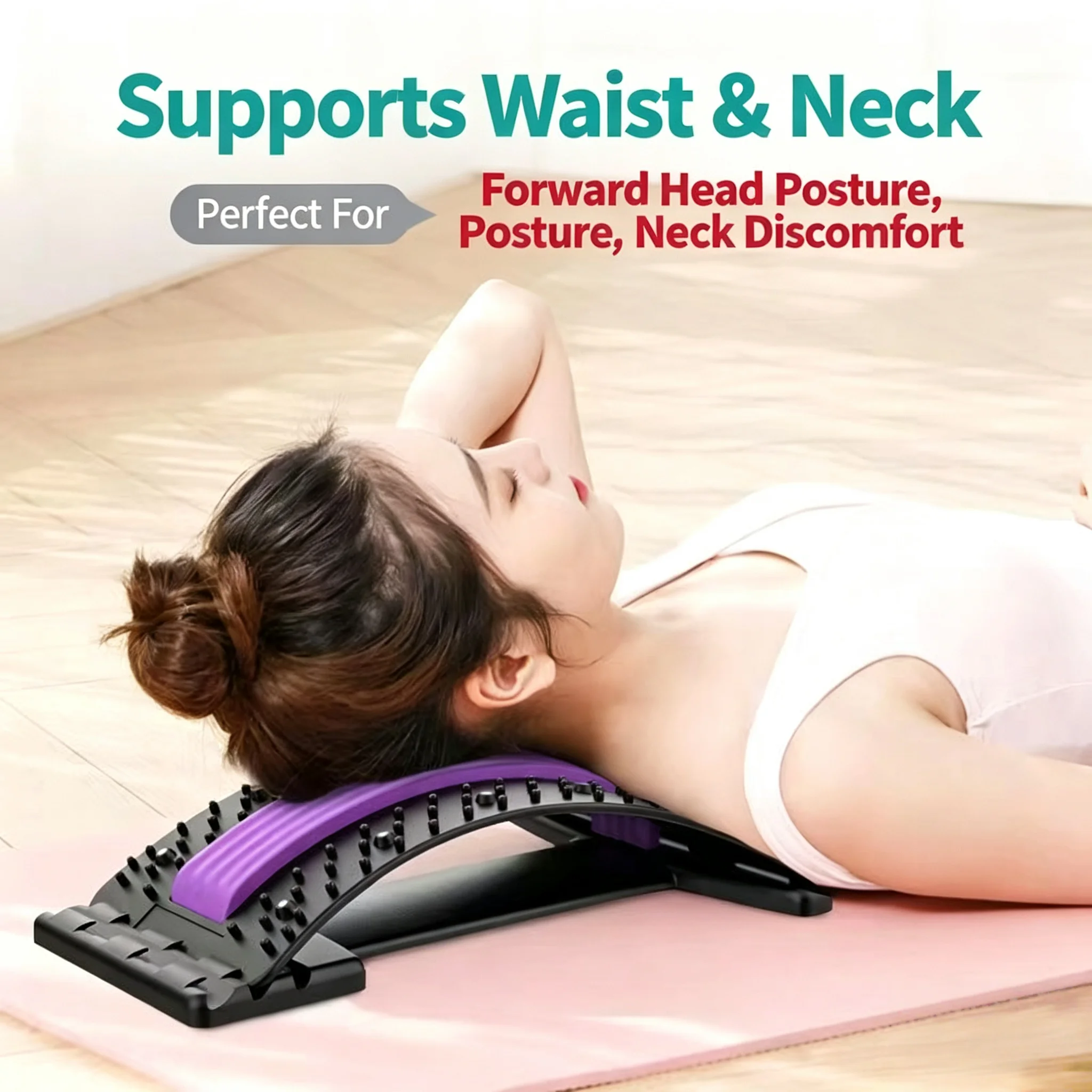 Lumbar Relief Device Cervical Spine Lumbar Spine Stretching Corrector Lumbar Massager Lumbar Support Tool Waist Stretcher