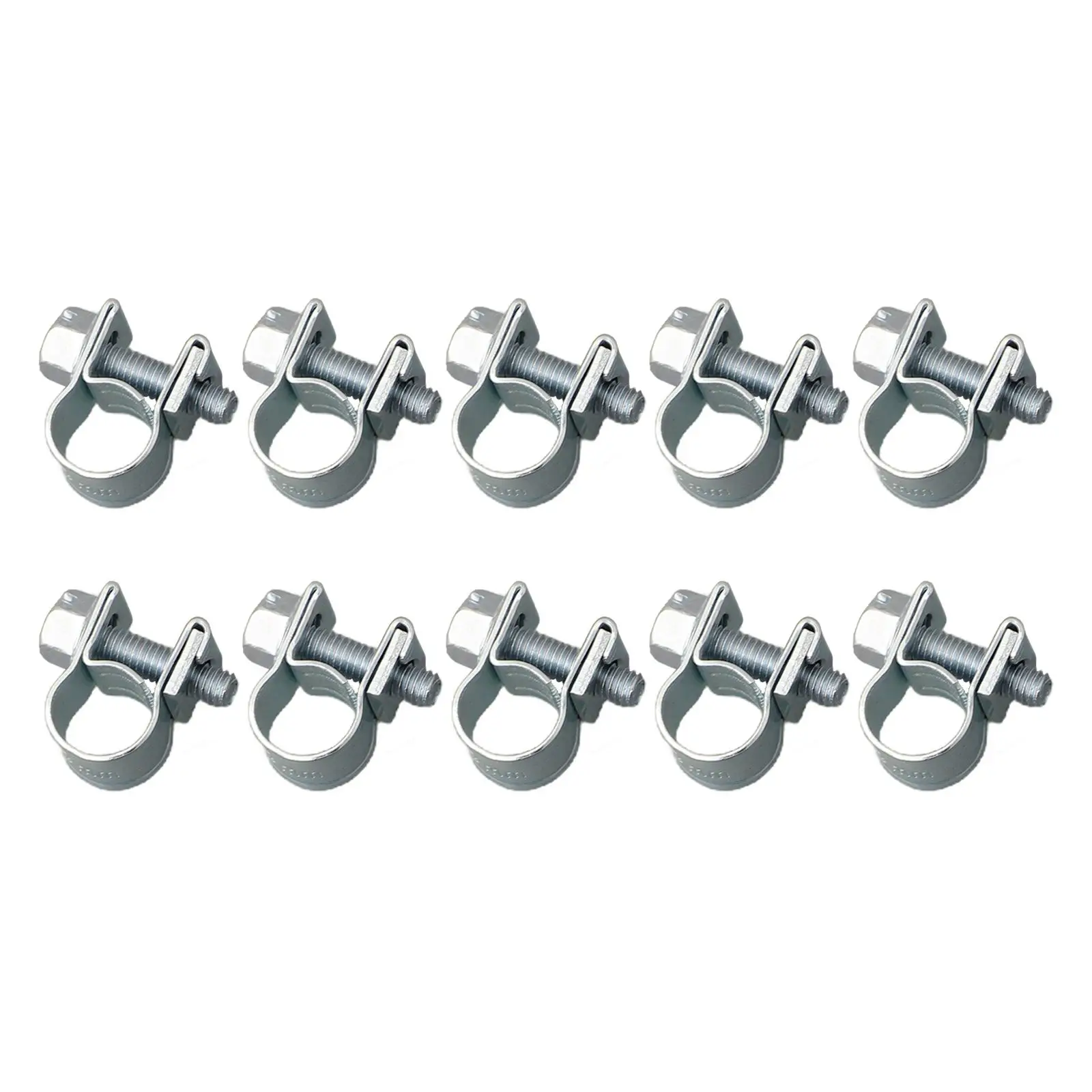 For Miniature Hose Clamps for Automotive Refrigeration and Agricultural Use 7 to 9mm 9 to 11mm Carbon Steel 10 Piece Set