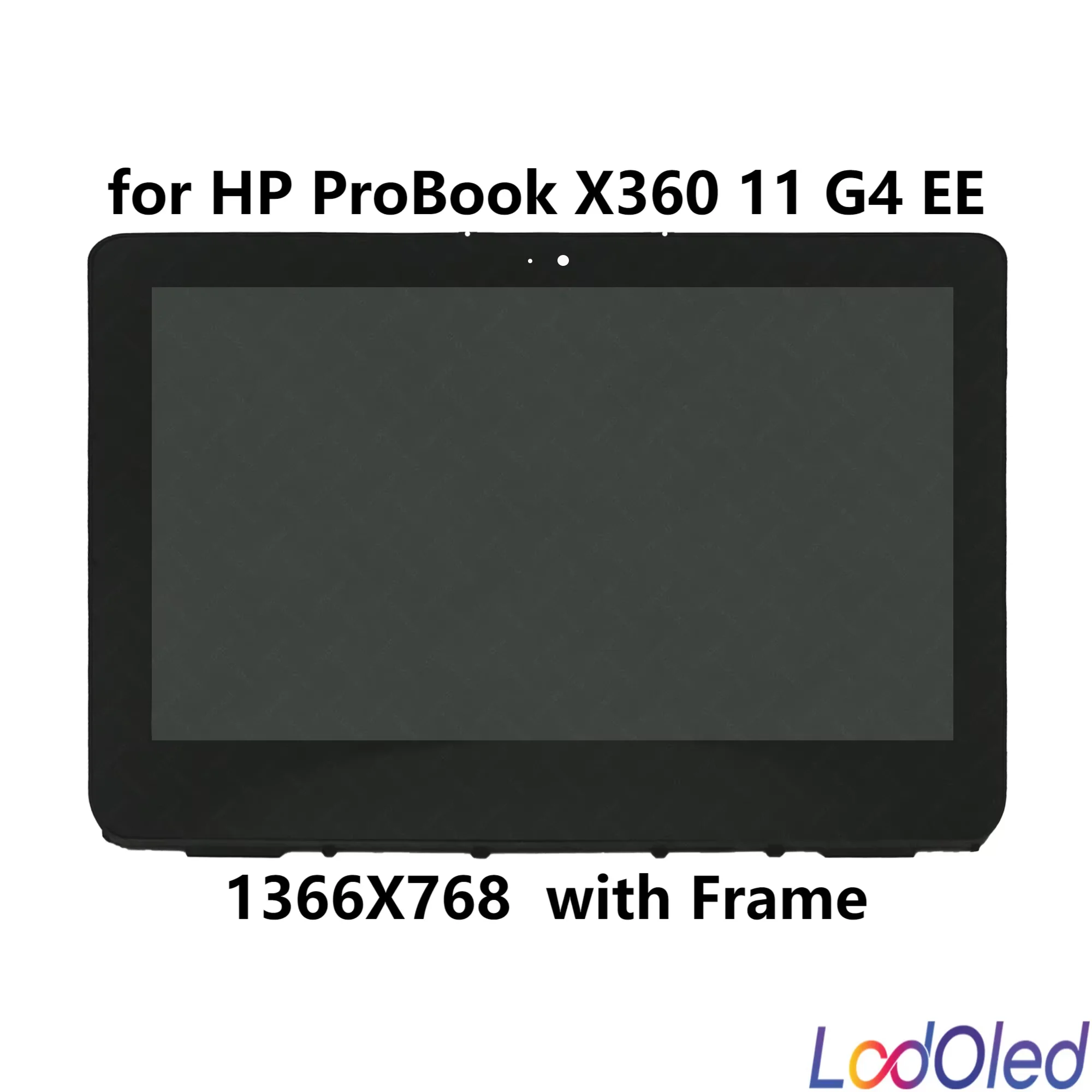 11.6'' LED LCD Display Touch Screen Digitizer Assembly w/Frame for HP ProBook X360 11 G4 EE AUO405C 1366X768 30 Pins 60 Hz