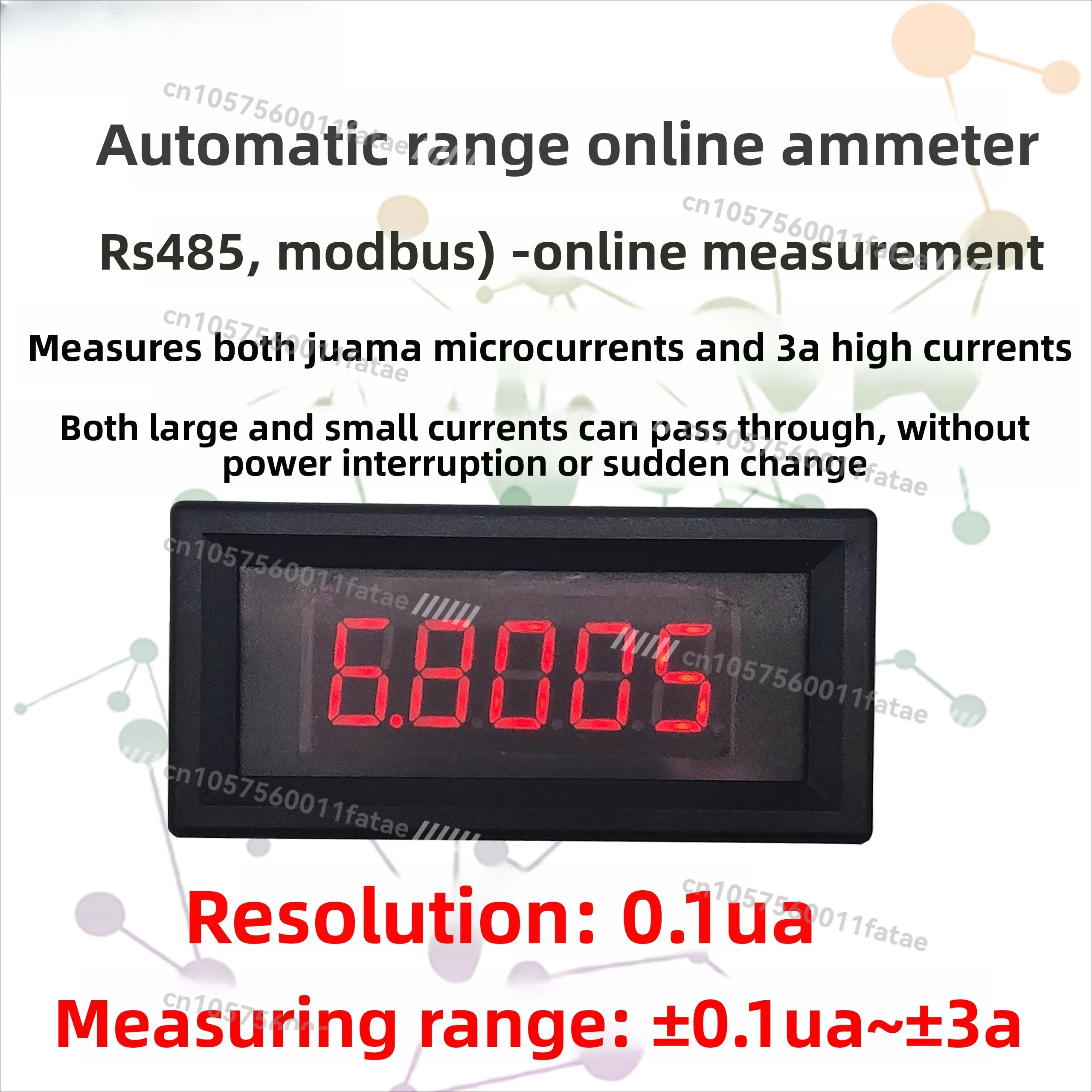 DC Digital Display Digital Nanoamp Current Meter Head Plus or Minus 0-7mA-3A Automatic Range