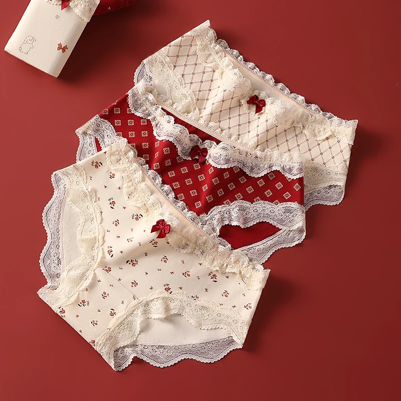 Triangular Panties Set Pack Christmas Day Women Underwear Women's Cotton Briefs… - Image 3