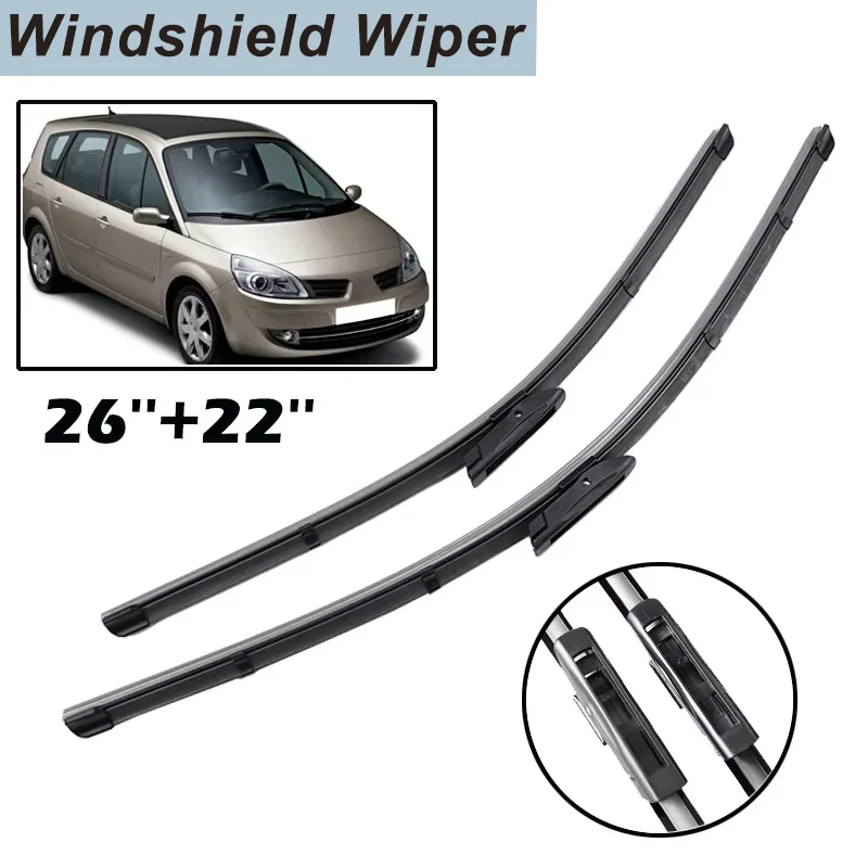 Windshield Windscreen Wiper Blades For Renault Scenic II 2 2005-2009/ Grand Scenic 2 Front Window Wiper 2006 2007 2008
