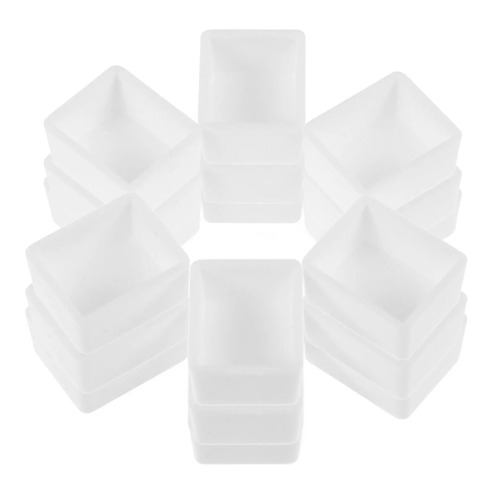 

30Pcs Mini Square Watercolor Paint Tray Plastic Empty Pans Portable Palette Travel Paint Storage Box Box for Watercolor
