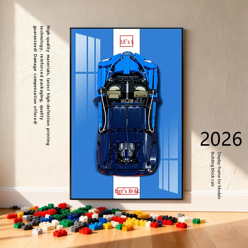 Wandmontierte Vitrine mit Rahmen für LEGO 42083f1 Techni Bgti Chiron Baustein-Automodell – Display-Wandtafel