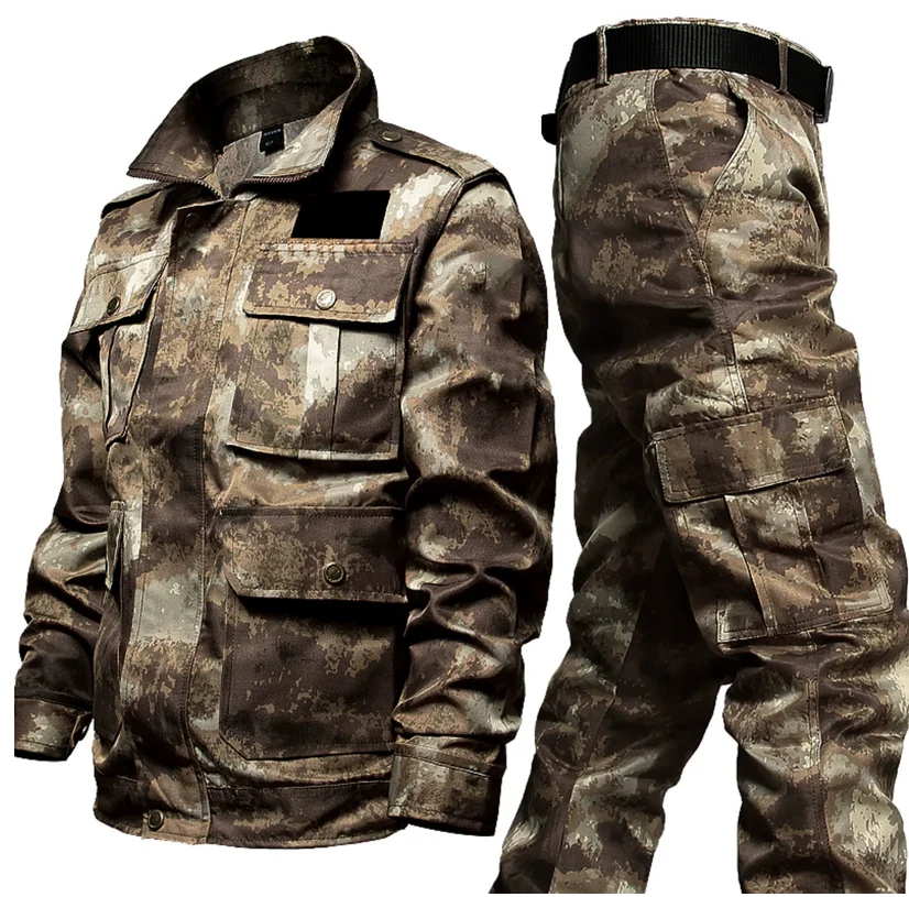 Spring and Autumn Long sleeved Camouflage Work Clothes Wear resistant Labor Protection Clothes
